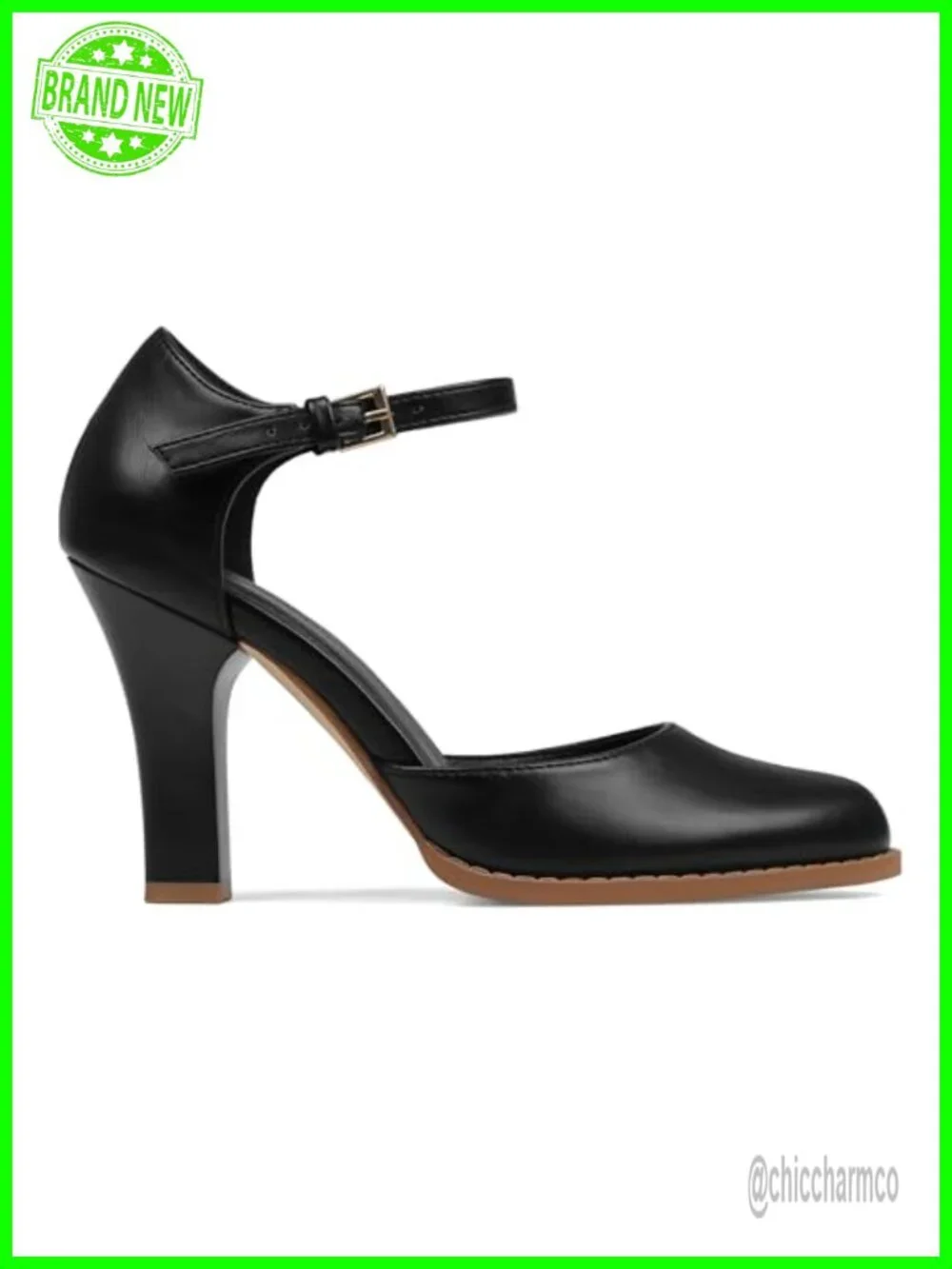 Chunky High Heels Closed Toe Pointy Pumps D'Orsay Party Shoes Mary Janes